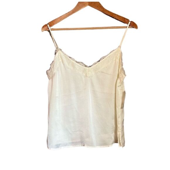 NWT! BP ivory lace trim tank with adjustable straps - Picture 1 of 14